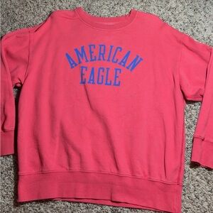 American Eagle Outfitters Red and Blue Hoodie
